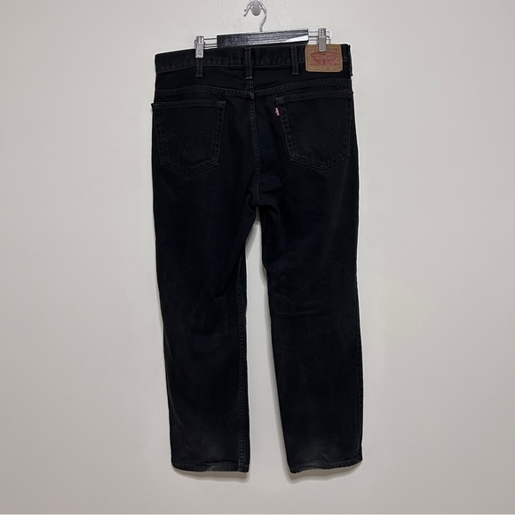 Levi’s Men's Black Denim Jeans Slim fit Size 36x30  casual school fall - Picture 2 of 10